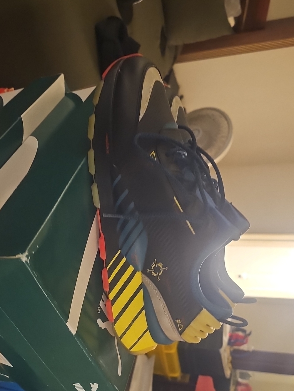 Puma Men’s Blue, Yellow & Red Athletic Sneakers